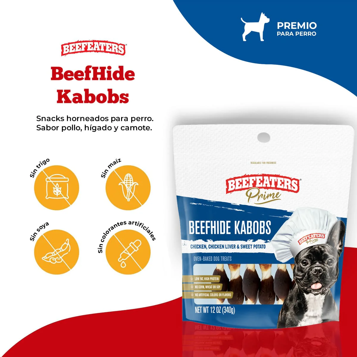 BEEFEATERS Prime - Premios para perros beefhide kabobs 1.58 oz - Image 3